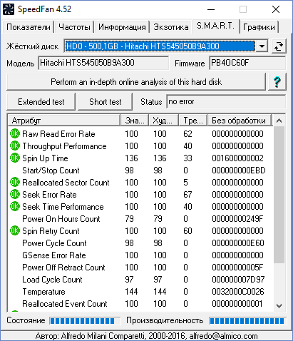 Скриншот «SpeedFan6»